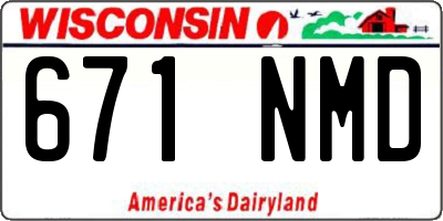 WI license plate 671NMD