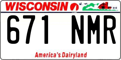 WI license plate 671NMR
