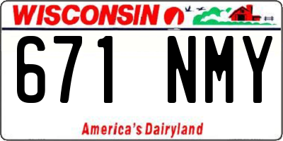 WI license plate 671NMY
