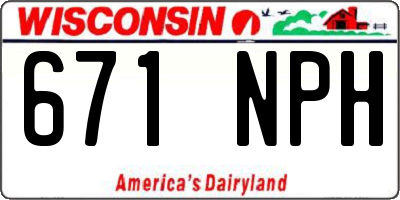 WI license plate 671NPH