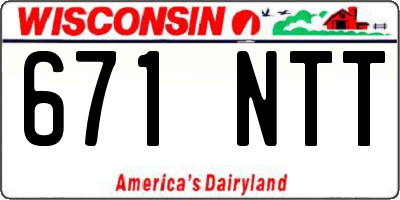 WI license plate 671NTT