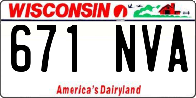 WI license plate 671NVA