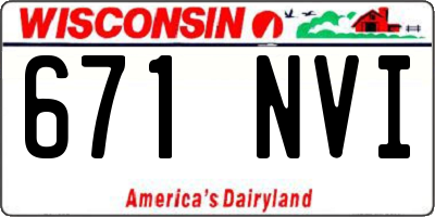 WI license plate 671NVI