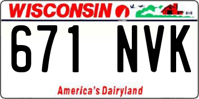 WI license plate 671NVK