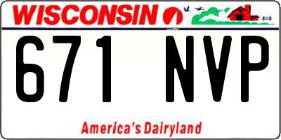 WI license plate 671NVP