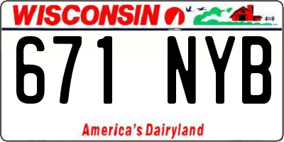 WI license plate 671NYB