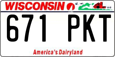 WI license plate 671PKT