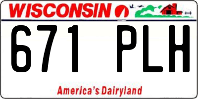 WI license plate 671PLH