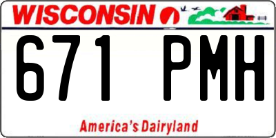 WI license plate 671PMH