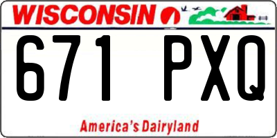 WI license plate 671PXQ