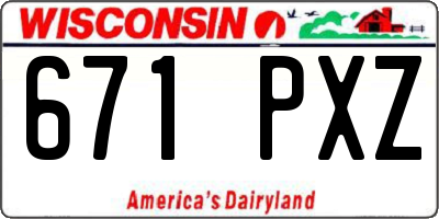 WI license plate 671PXZ