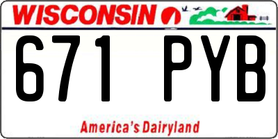 WI license plate 671PYB