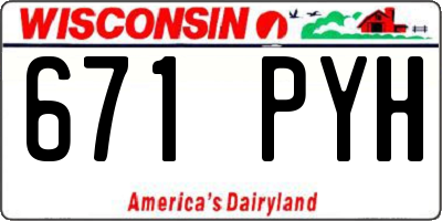 WI license plate 671PYH
