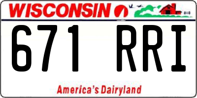 WI license plate 671RRI