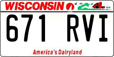 WI license plate 671RVI
