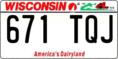 WI license plate 671TQJ