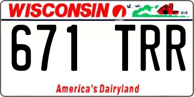 WI license plate 671TRR