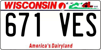 WI license plate 671VES