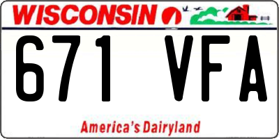 WI license plate 671VFA
