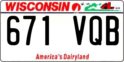 WI license plate 671VQB