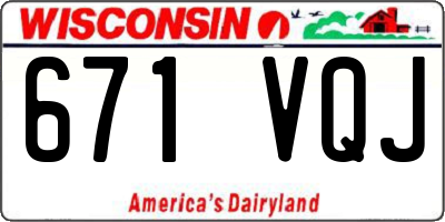 WI license plate 671VQJ