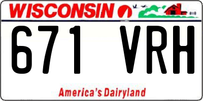 WI license plate 671VRH