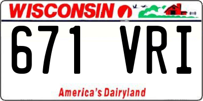 WI license plate 671VRI