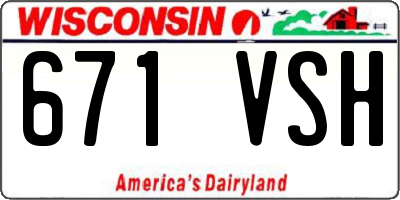 WI license plate 671VSH