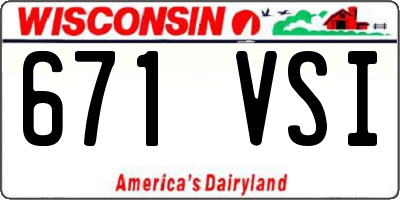 WI license plate 671VSI