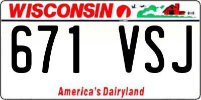 WI license plate 671VSJ