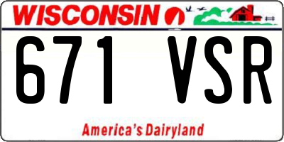 WI license plate 671VSR