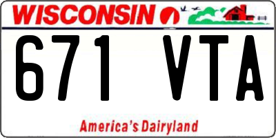 WI license plate 671VTA