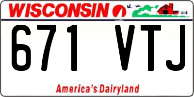 WI license plate 671VTJ