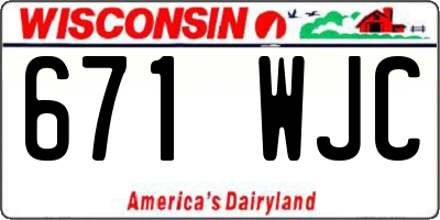 WI license plate 671WJC