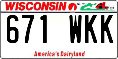 WI license plate 671WKK