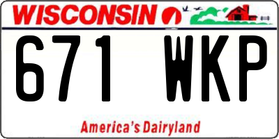 WI license plate 671WKP