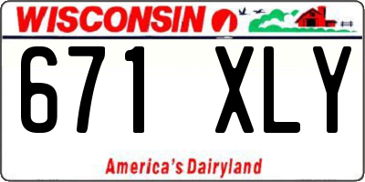 WI license plate 671XLY