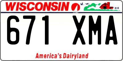 WI license plate 671XMA