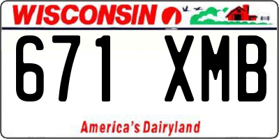 WI license plate 671XMB