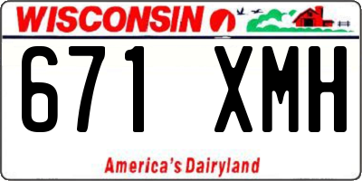 WI license plate 671XMH