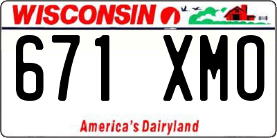 WI license plate 671XMO