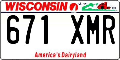 WI license plate 671XMR
