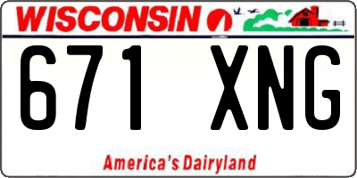 WI license plate 671XNG
