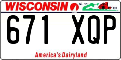 WI license plate 671XQP