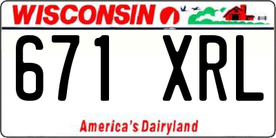 WI license plate 671XRL