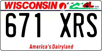 WI license plate 671XRS