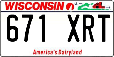 WI license plate 671XRT