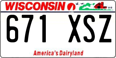 WI license plate 671XSZ