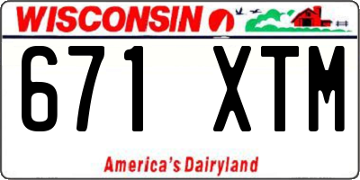 WI license plate 671XTM