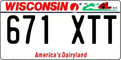 WI license plate 671XTT